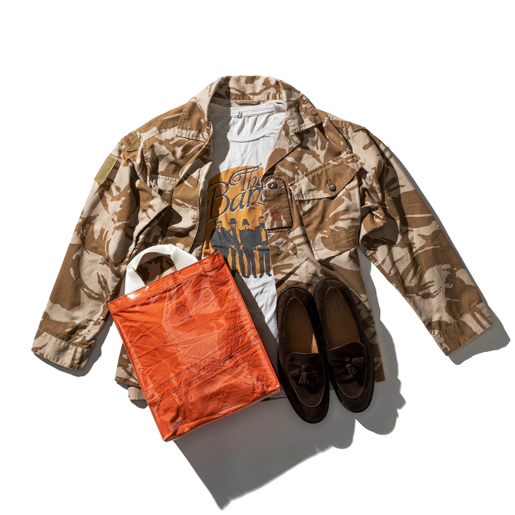 Covered Parachute Document Bag - Orange - Image 5