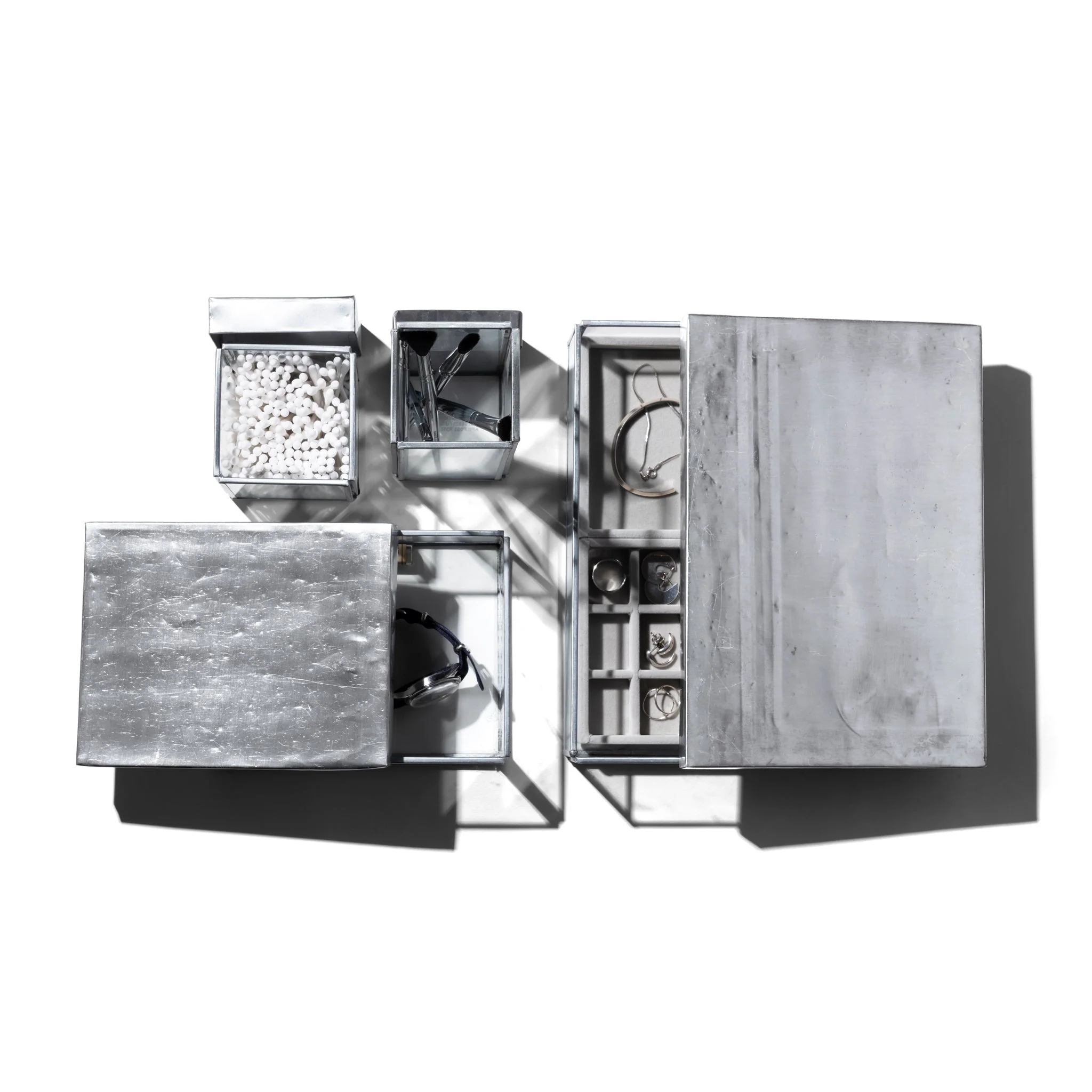 GLASS BOX W/RECYCLE STEEL LID - Pen Stand - Image 4
