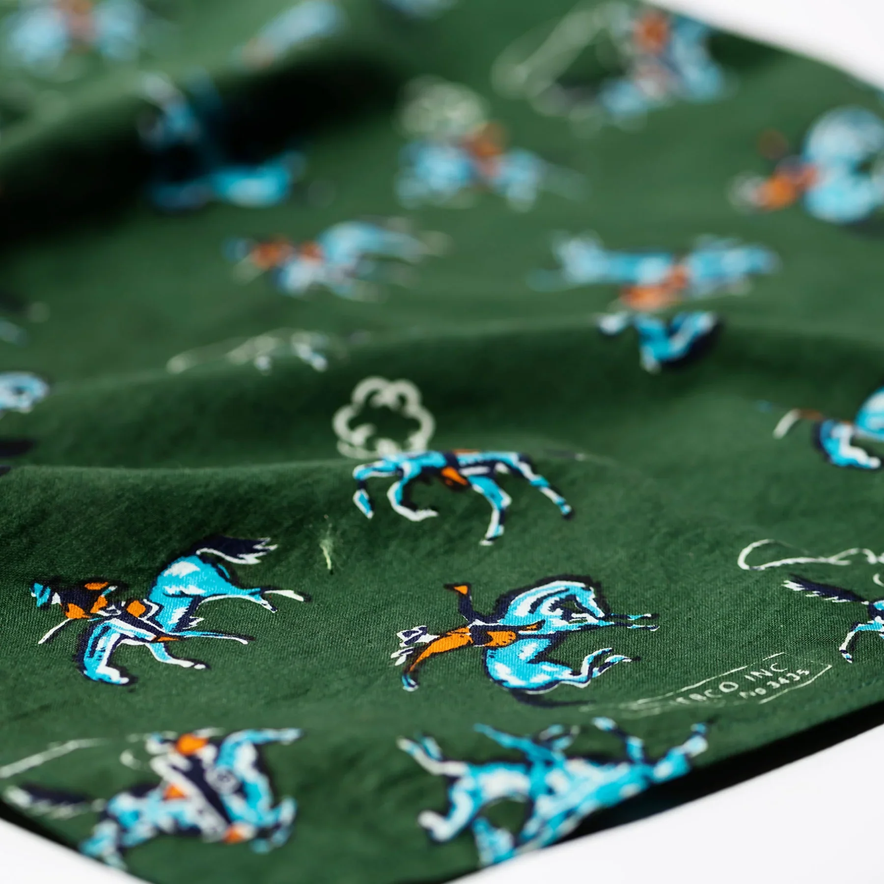 HAND PRINTED KIDS APRON WITH KERCHIEF / Cowboy - Image 5