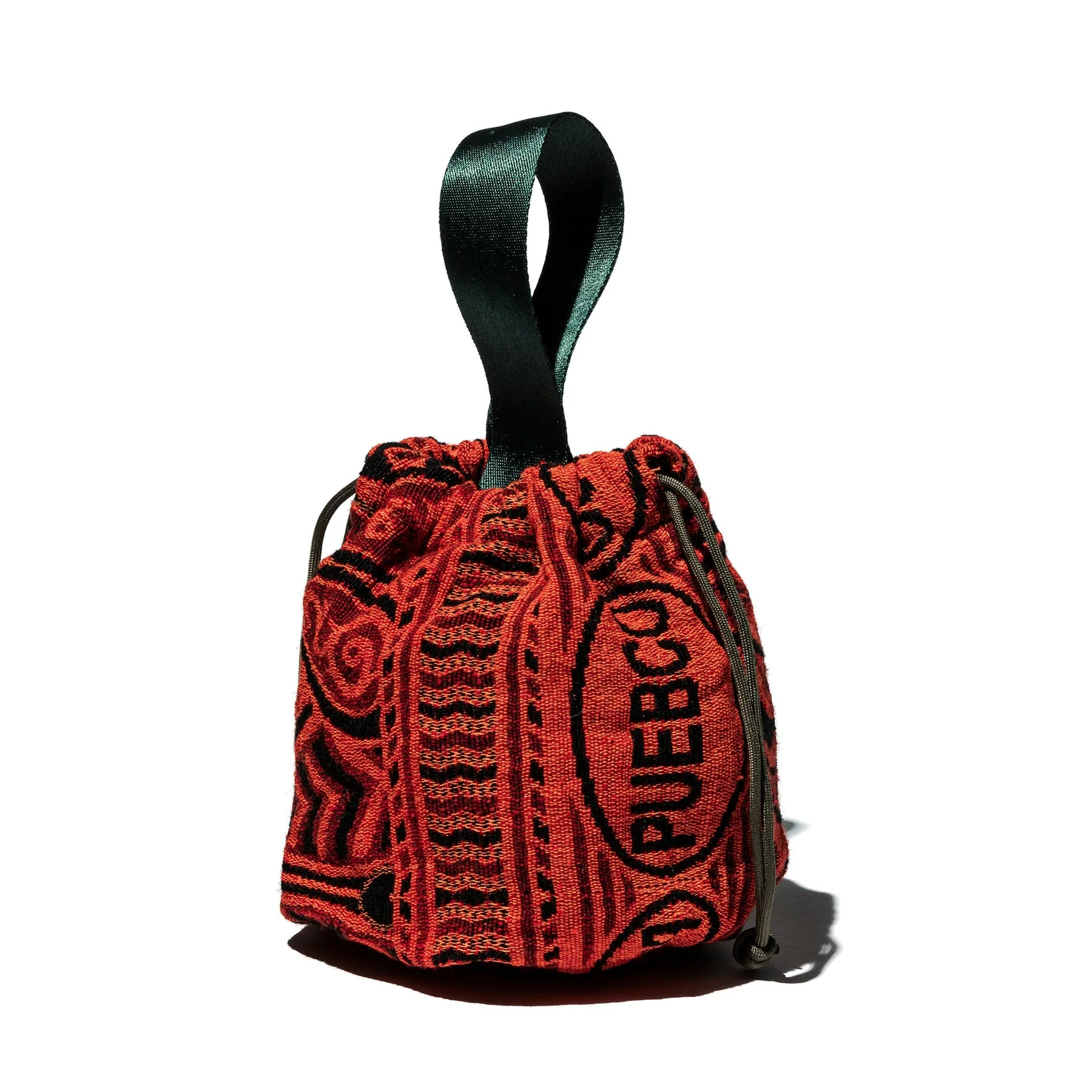 Jacquard Fabric Drawstring Bag - Image 4
