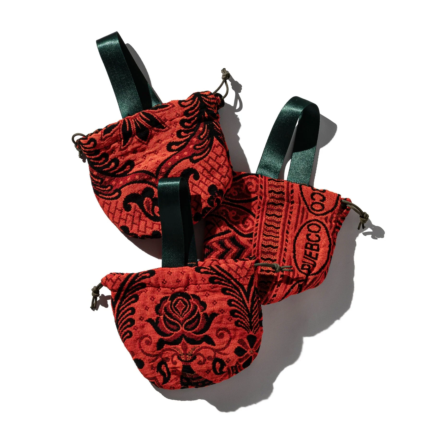 Jacquard Fabric Drawstring Bag - Image 7