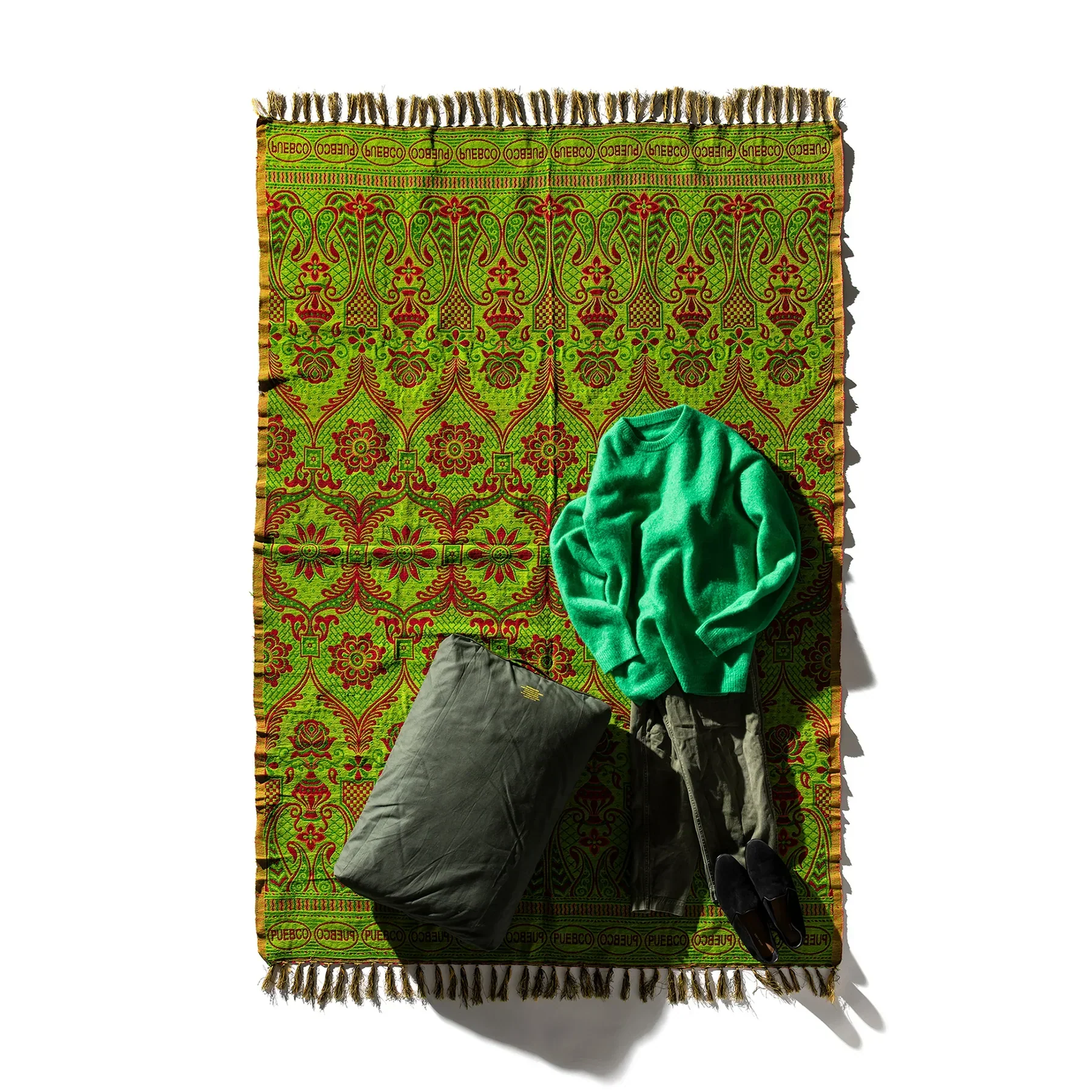 Reversible Jacquard Rug - Green - Image 2