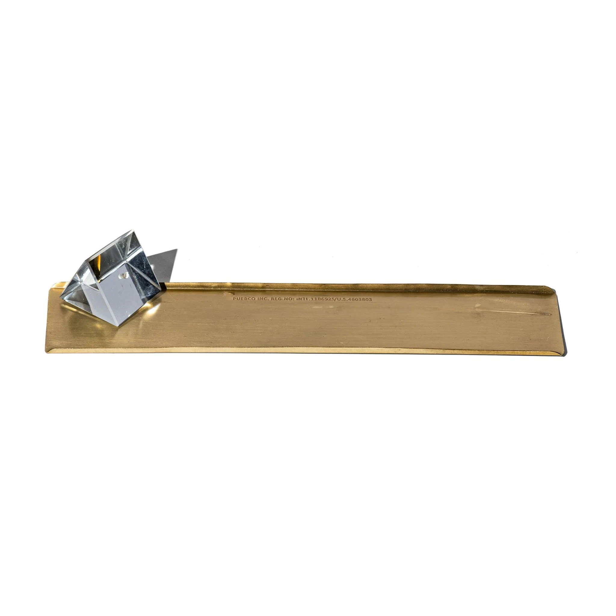 PRISM INCENSE HOLDER W/BRASS TRAY
