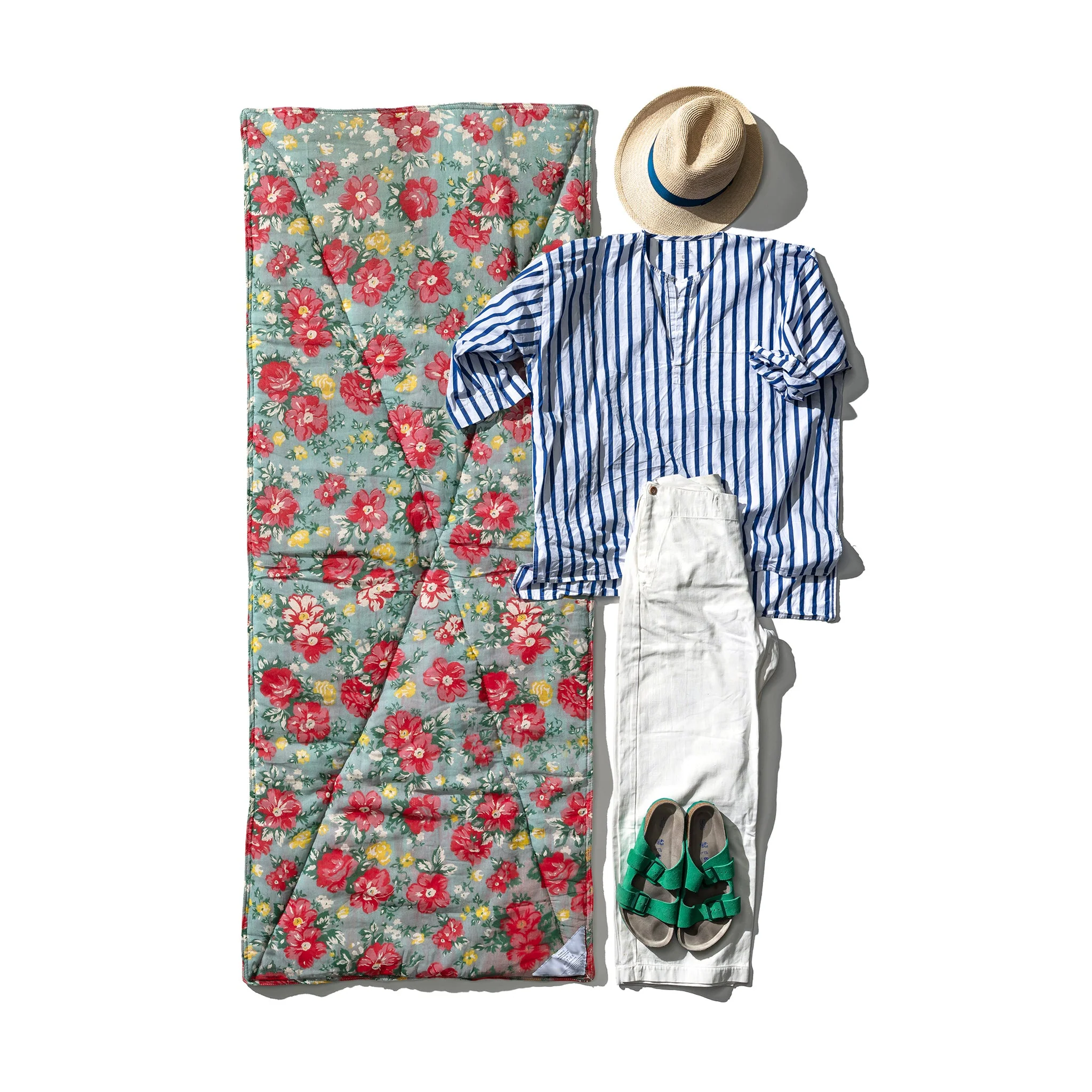 Puffy Nap Mat / Flower X Stripe - Image 7