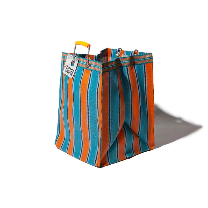 RECYCLED PLASTIC STRIPE BAG - Rectangle D30 - Image 4