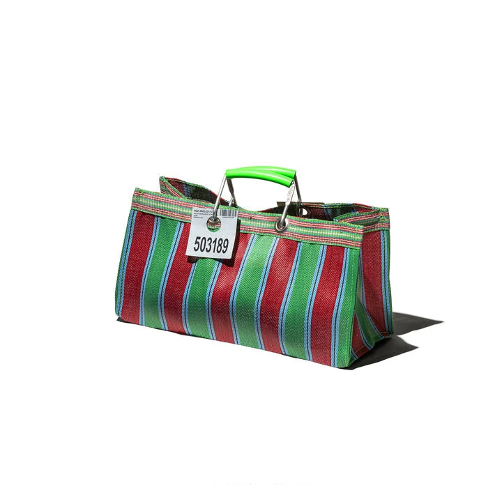 RECYCLED PLASTIC STRIPE BAG - Wide - Image 6