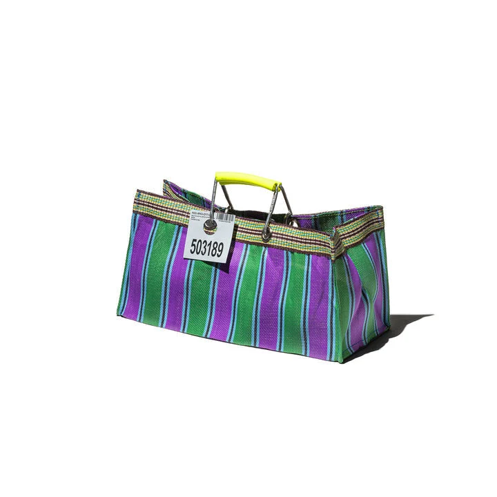 RECYCLED PLASTIC STRIPE BAG - Wide - Image 7