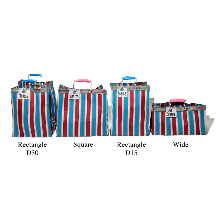 RECYCLED PLASTIC STRIPE BAG - Wide - Image 8