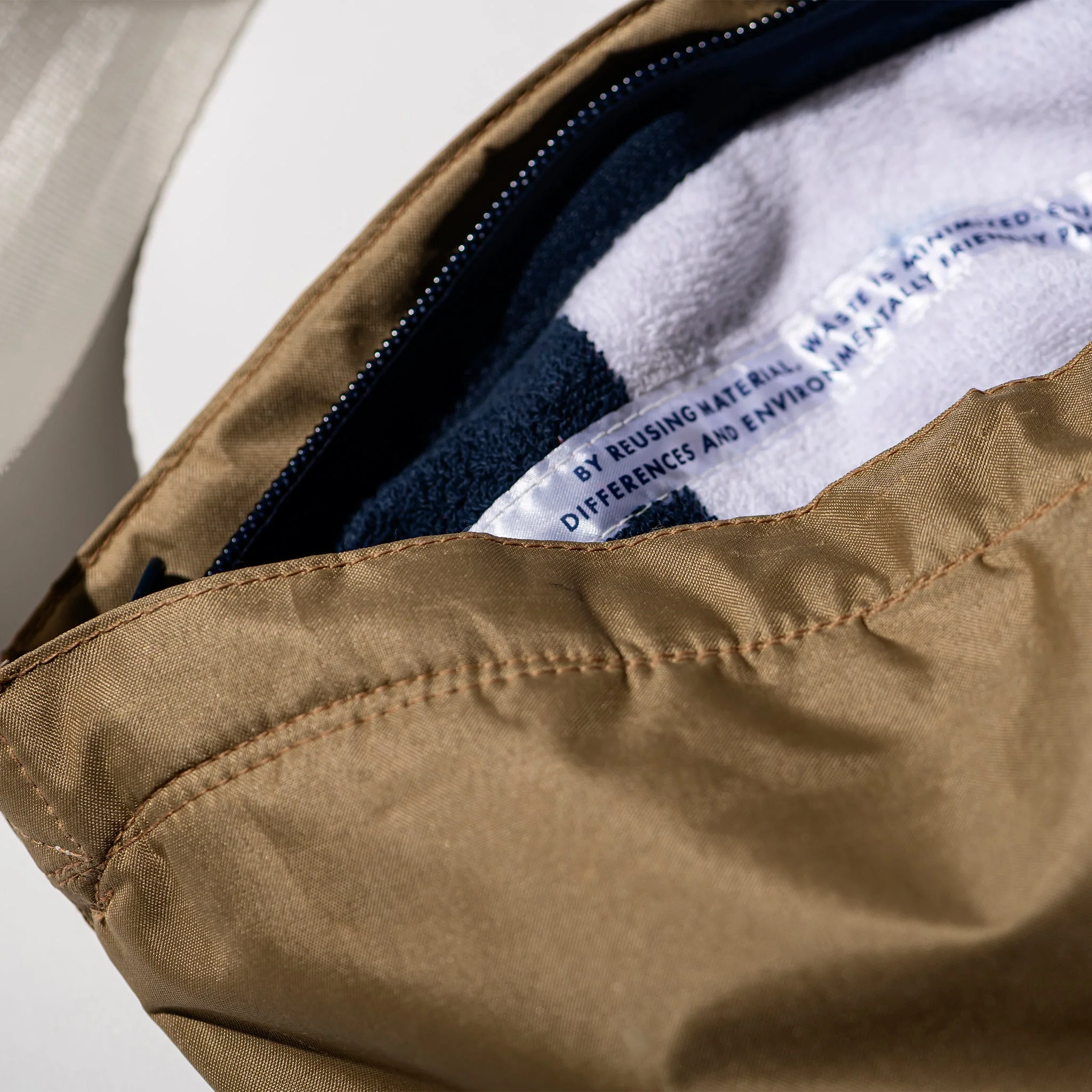 Rubberized Fabric Bag W/Zipper - Image 3