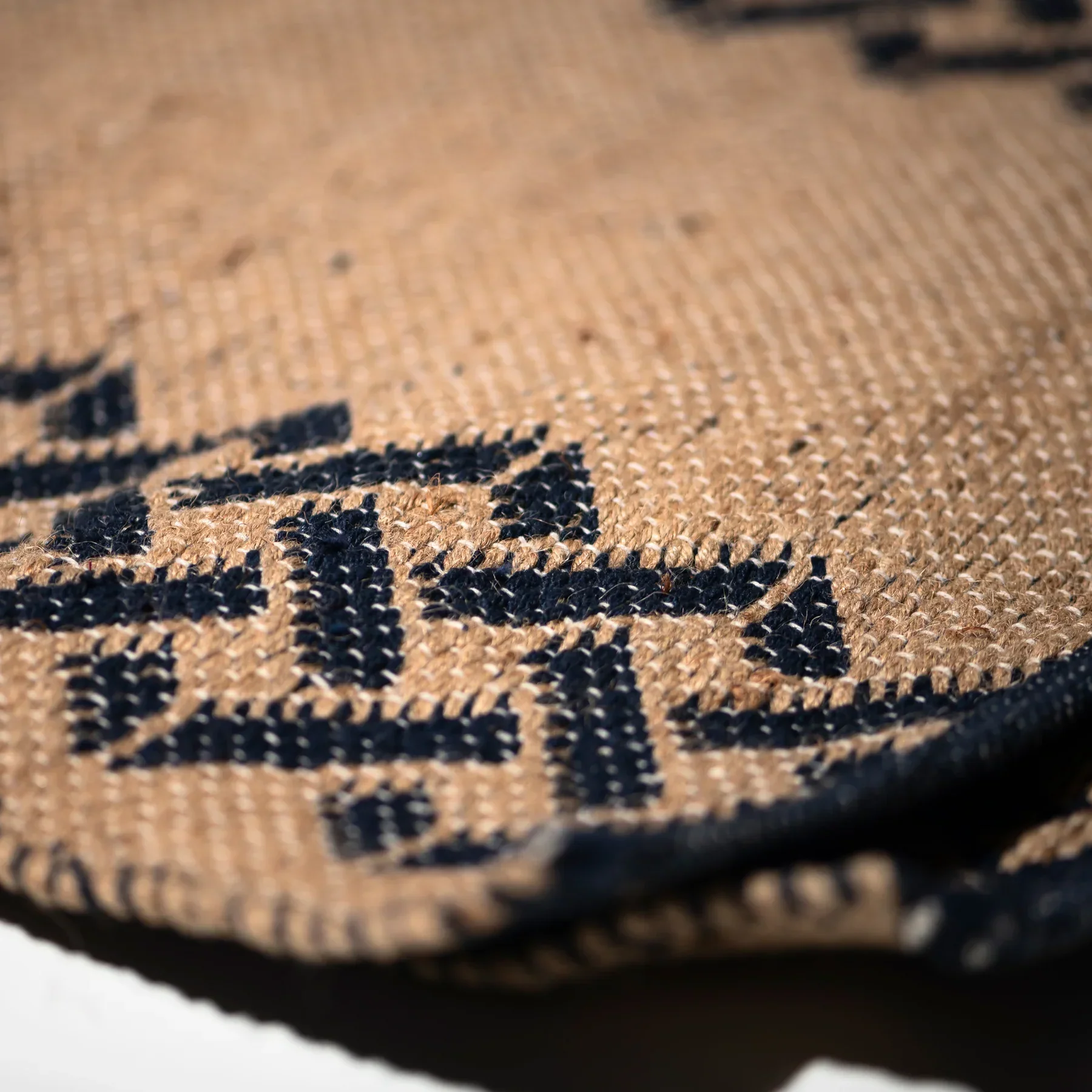 Tile Patterned Jute Mat - Sicily - Image 3
