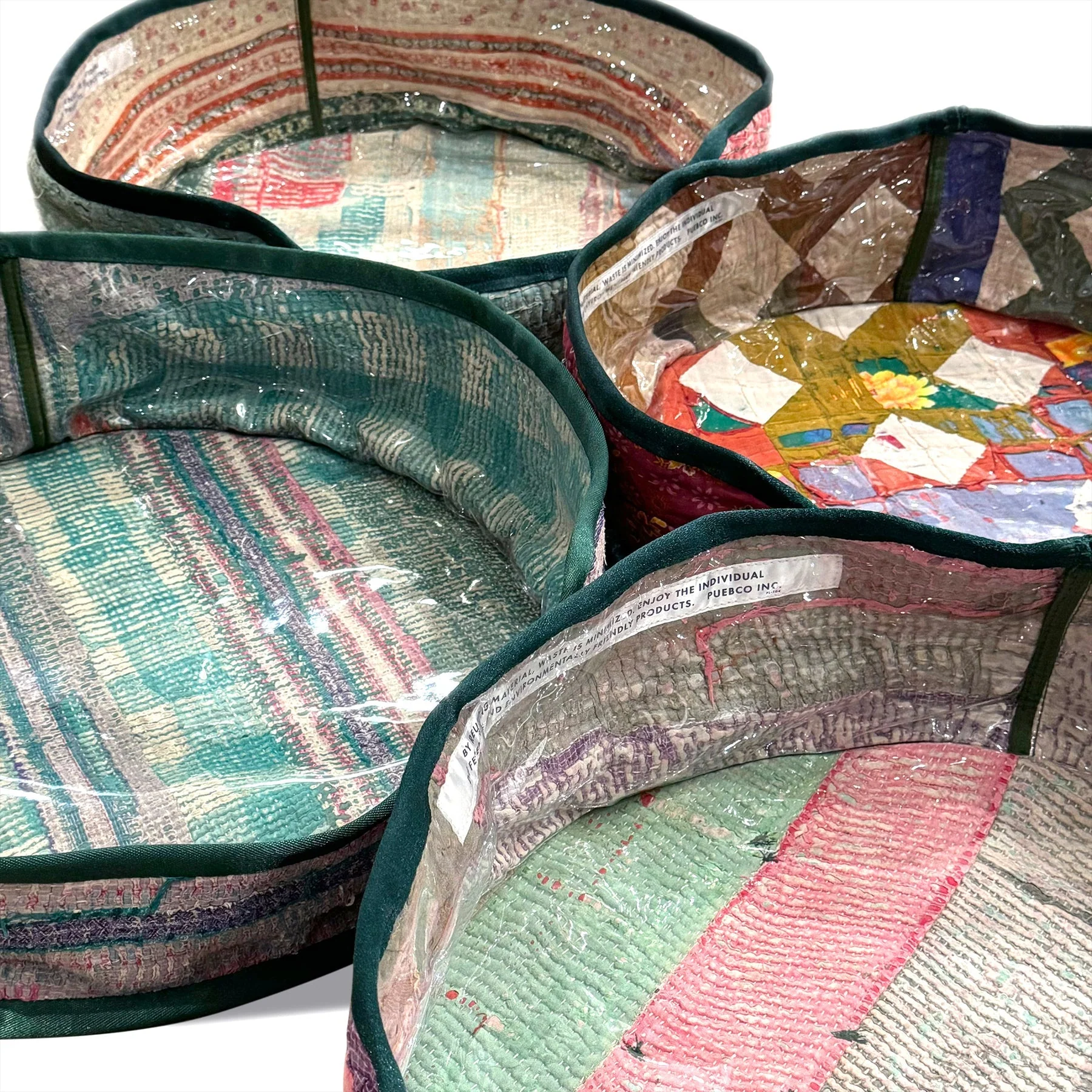 Vintage Kantha Quilt Pet Bed with Cushion - Image 6