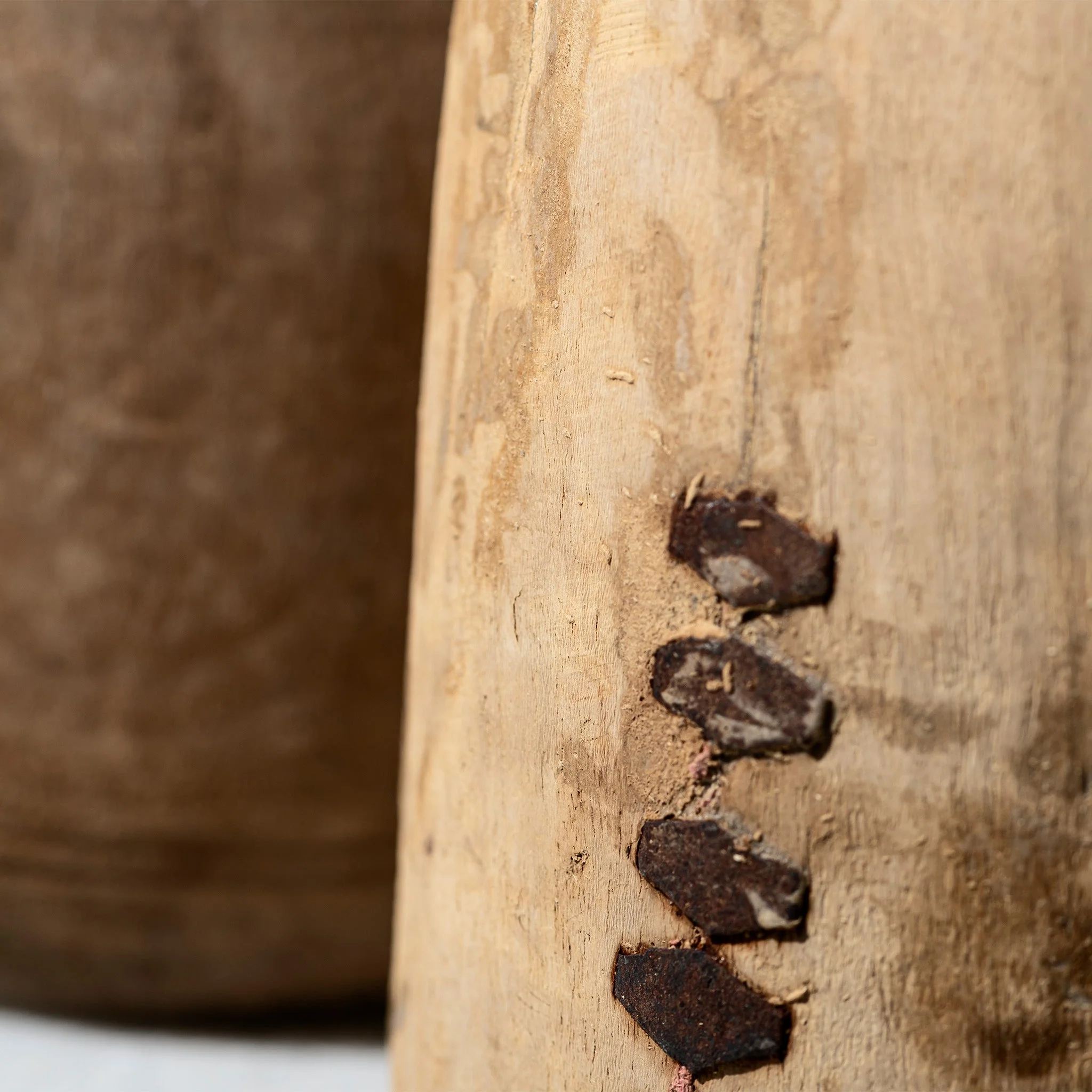 VINTAGE WOODEN POT W/GLASS CYLINDER - Image 7